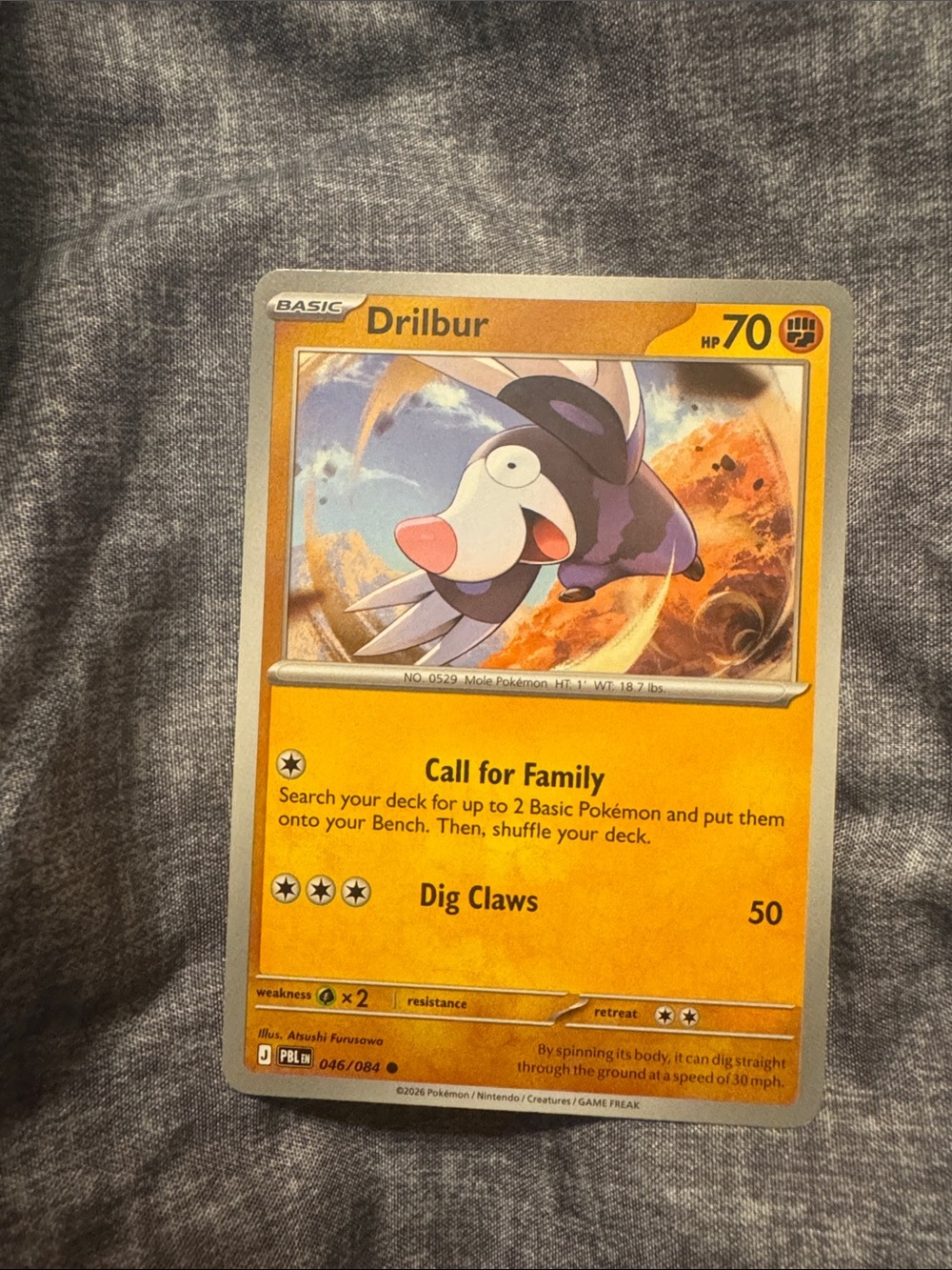 Drilbur Pokemon Trading Card